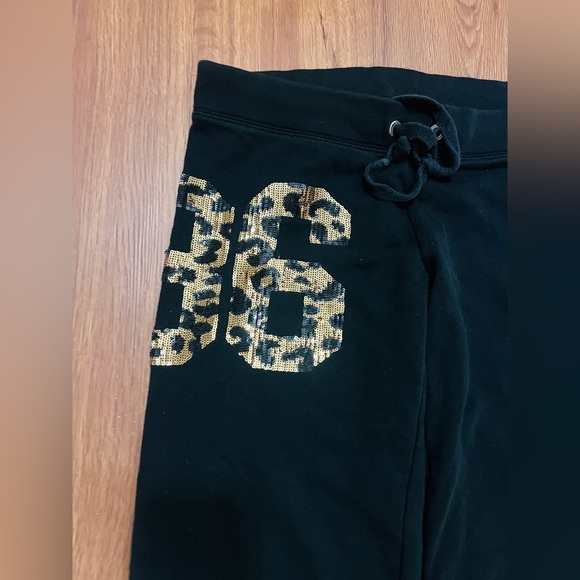 PINK Victoria's Secret 86 leopard bling hoodie / Sweatpants vintage outfit S - Picture 14 of 15
